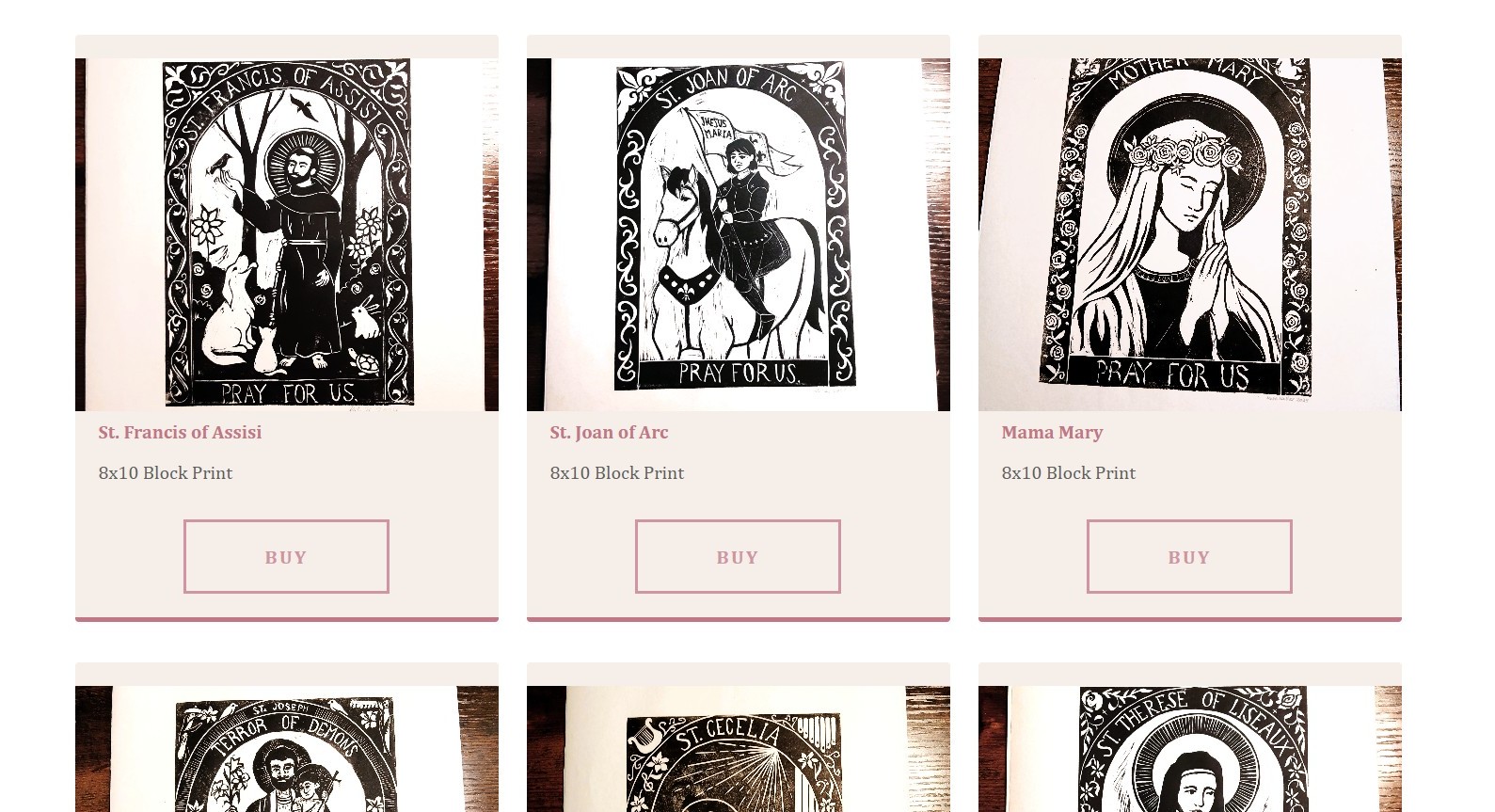 Gallery Page with 3 columns